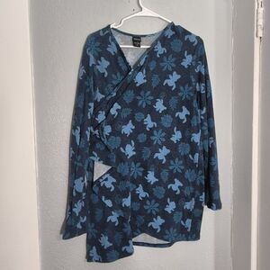 Disney Blue and Gray Knit Sweater